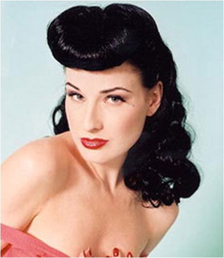 pin up girl hairstyles for long hair