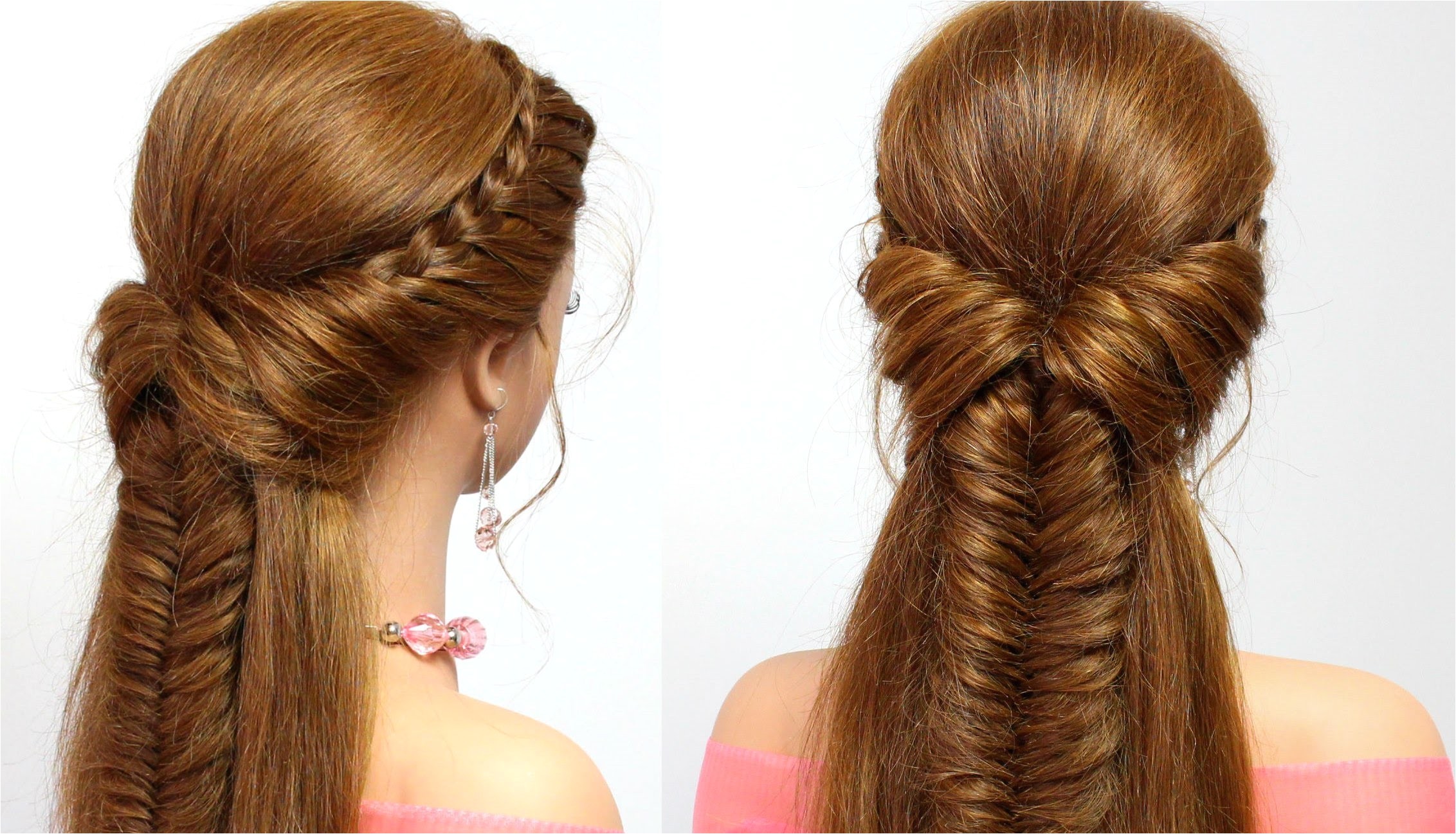 braided hairstyle for everyday medium long hair tutorial