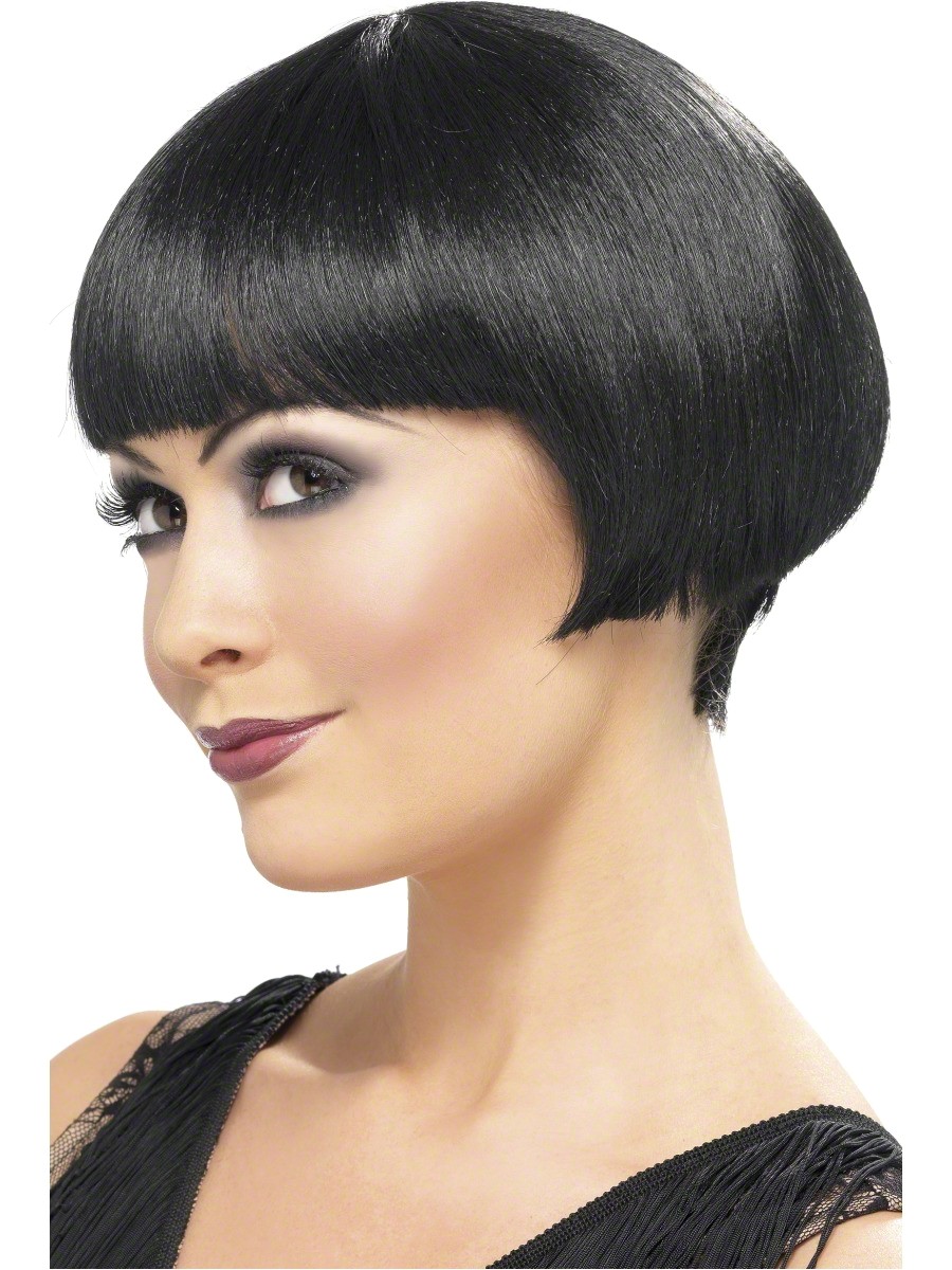 20s flapper bob wig black