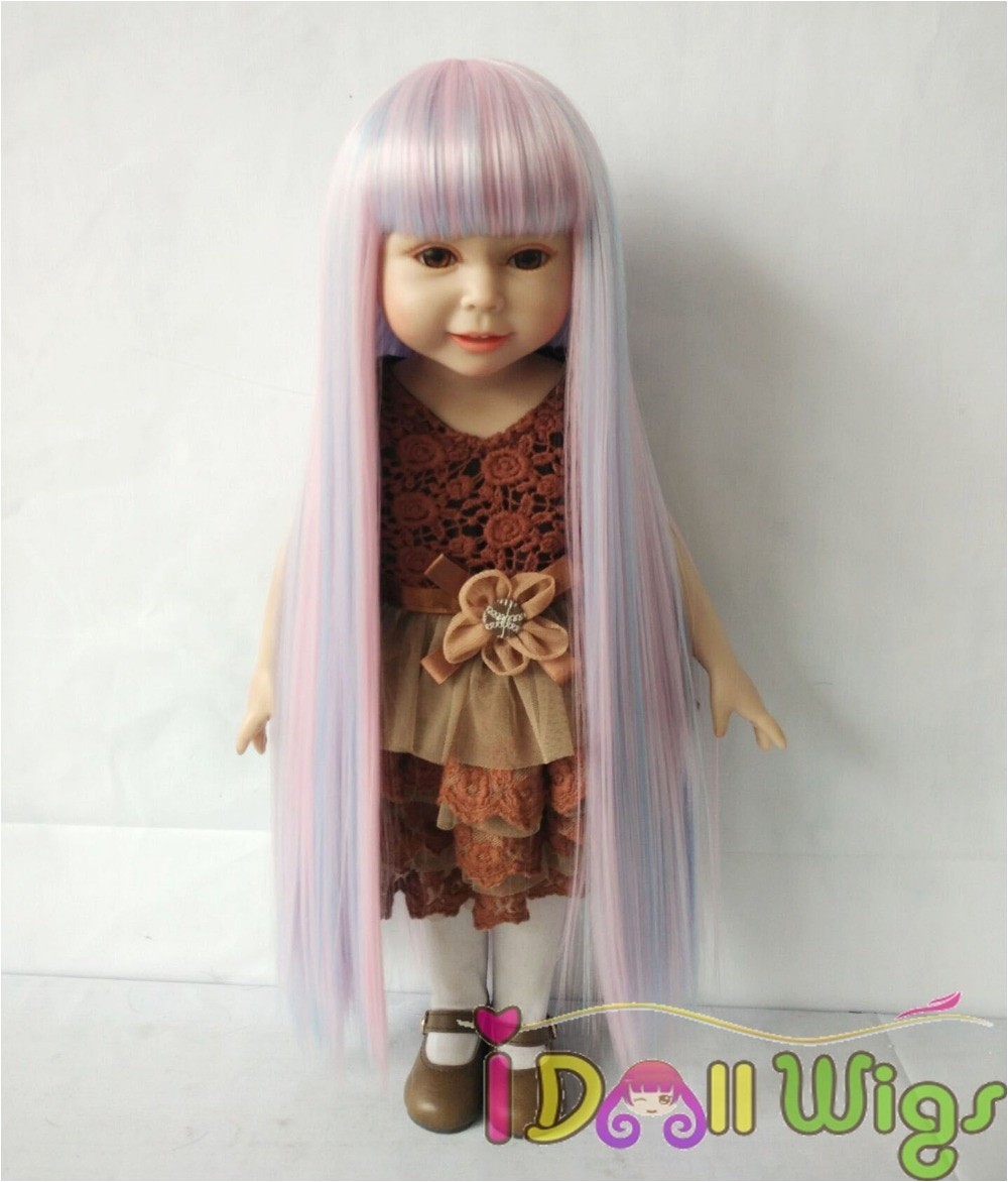 55 American Girl Doll Hairstyles Fresh American Girl Doll Wig Rainbow Pink soft Synthetic Straight Hair