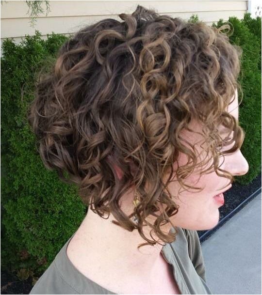 curly inverted bob haircut