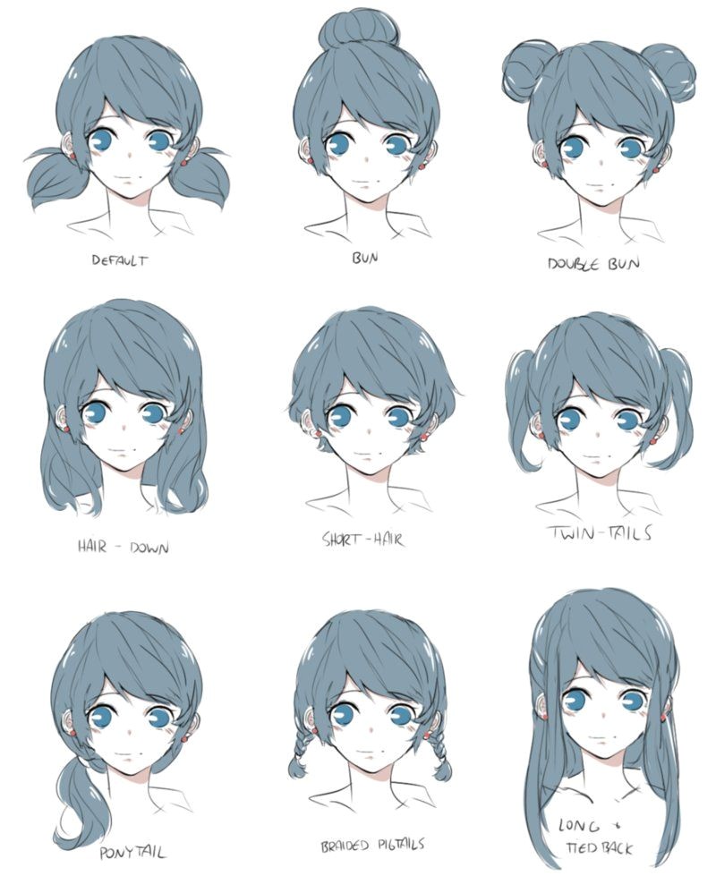 Marinette Hairstyles by piikoarts on DeviantArt