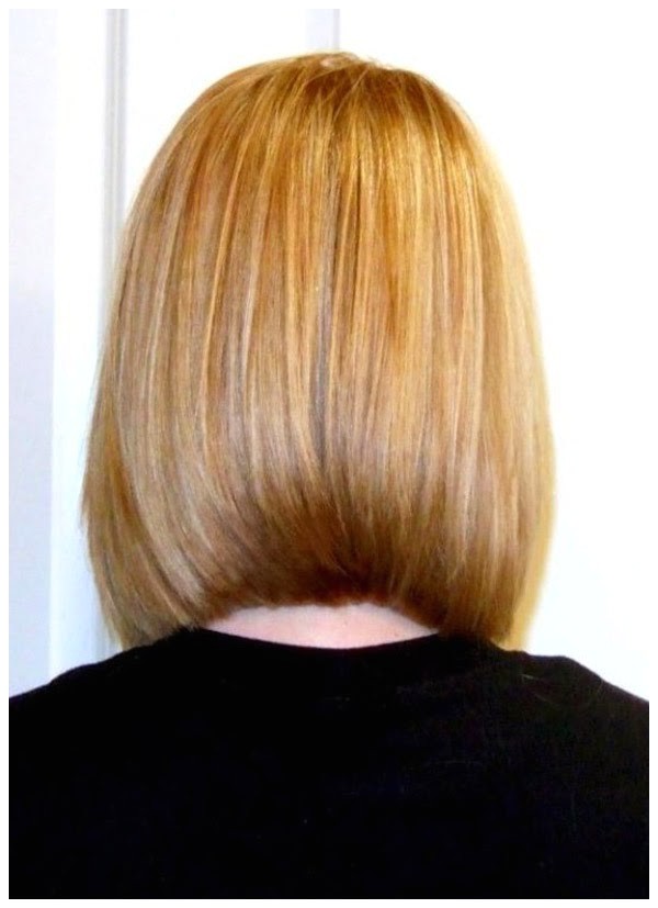 back view of medium length bob hairstyle