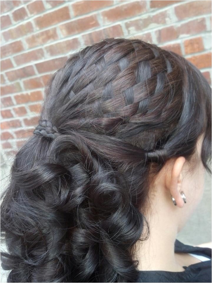 flirty side bun hat sleek basket weave braid style