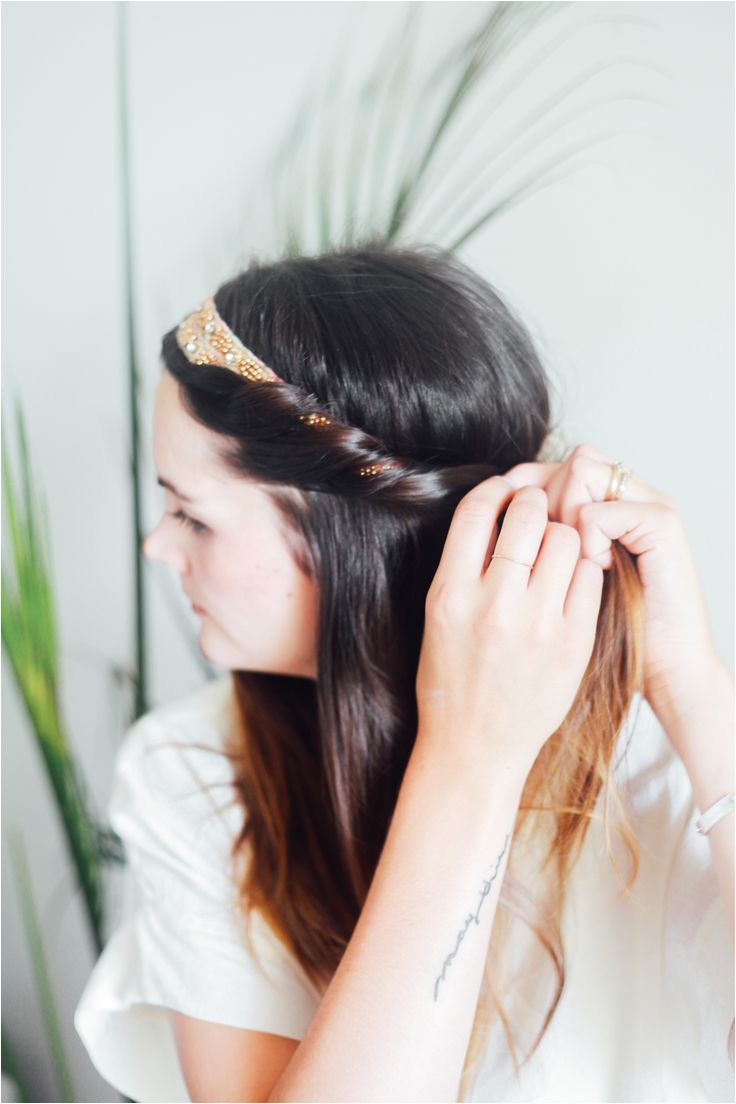 Hair Tutorial Half Up Headband Roll