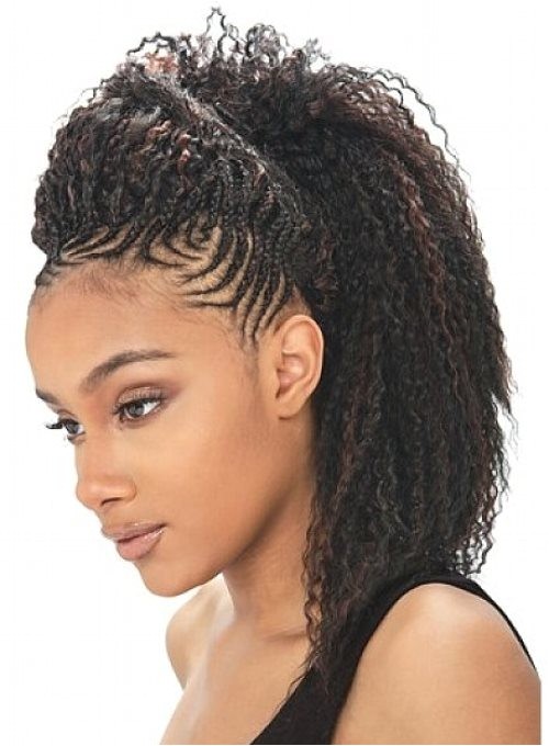 black braided hairstyles for medium hair