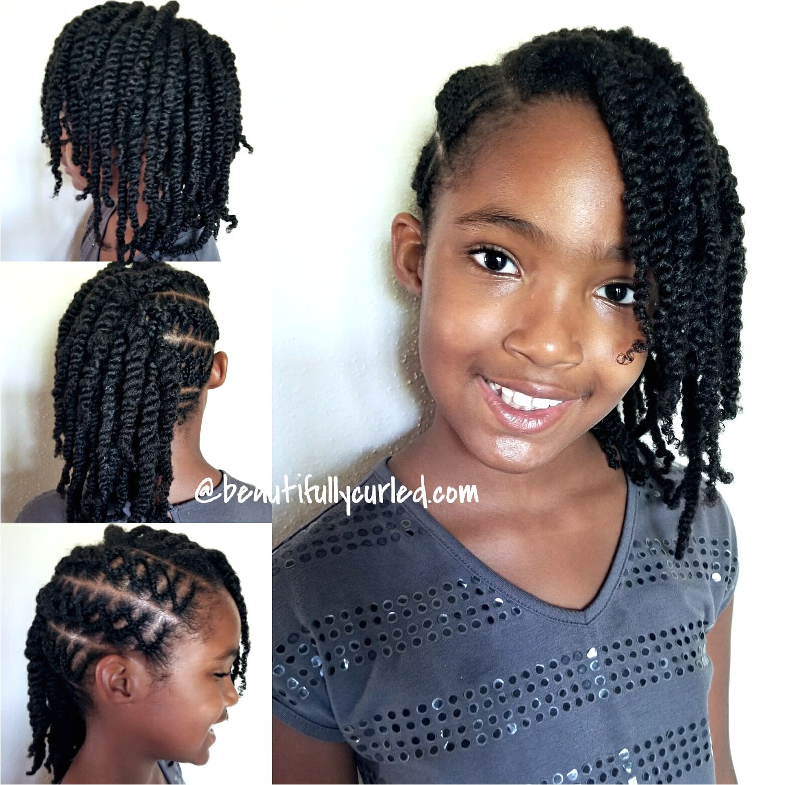 Criss Cross Cornrow Braids with Side Twists First Attempt naturalhair cornrows protectivestyles beautifullycurled
