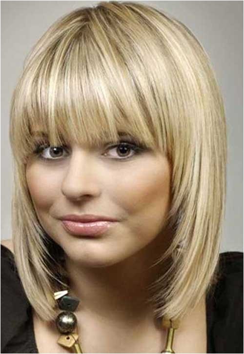 20 haircuts with bangs for round faces