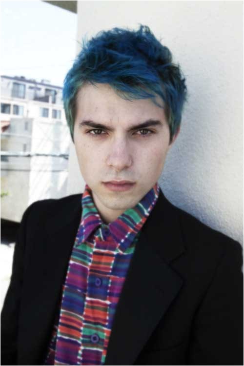 blue and green hair colors on guys respond