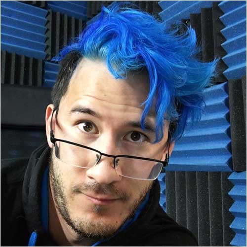 mens blue hair