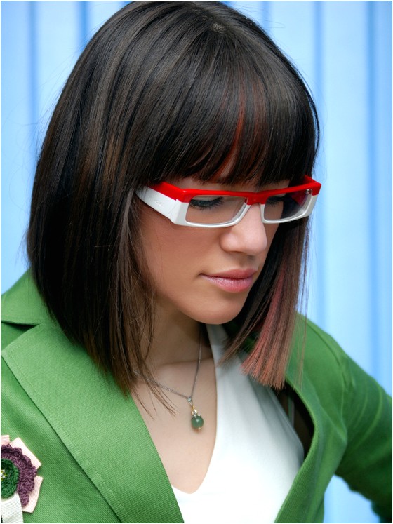 bob haircut for girls with glasses I