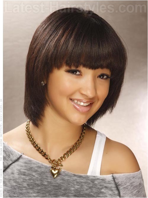 bob hairstyle with fringe