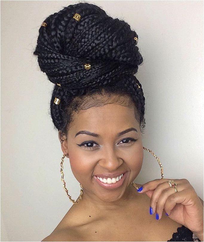 box braids updo hairstyles