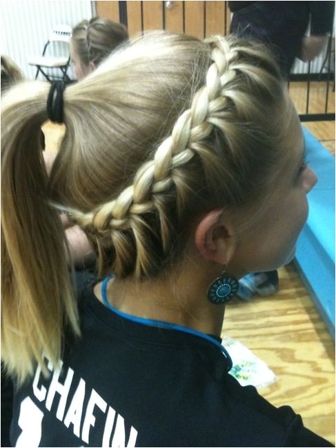 softball hair braided hairstyle ponytail for sports