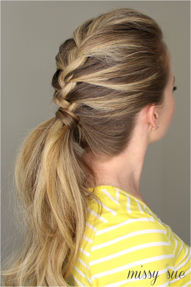 french braid ponytail