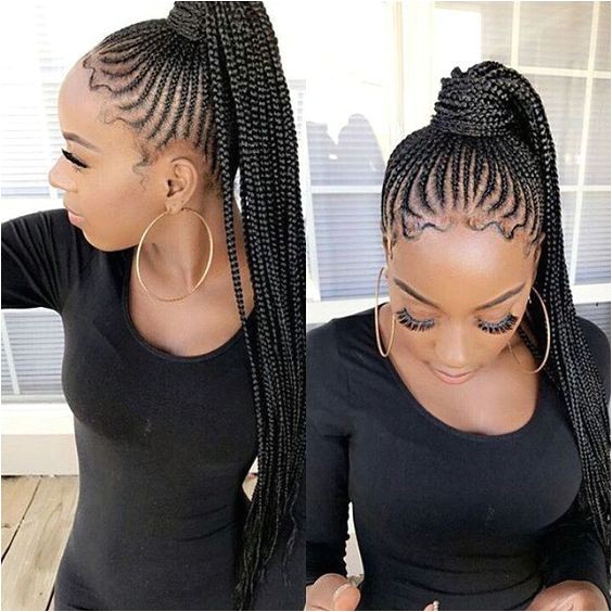 goddess braids ponytail