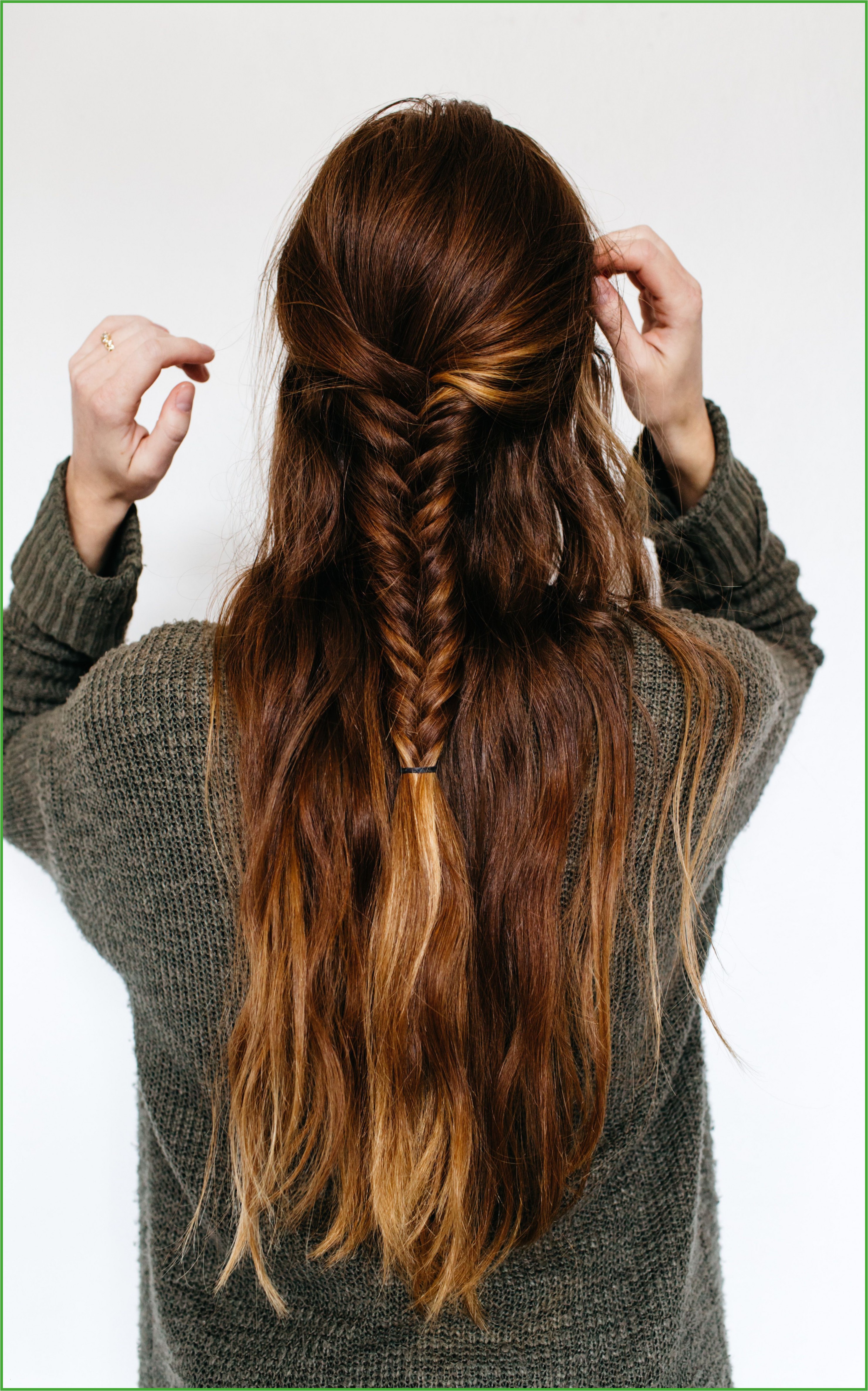 Updo Braid Hairstyles Luxury Half Up Half Down Fishtail Braid Hairstyle for Thick Medium Length