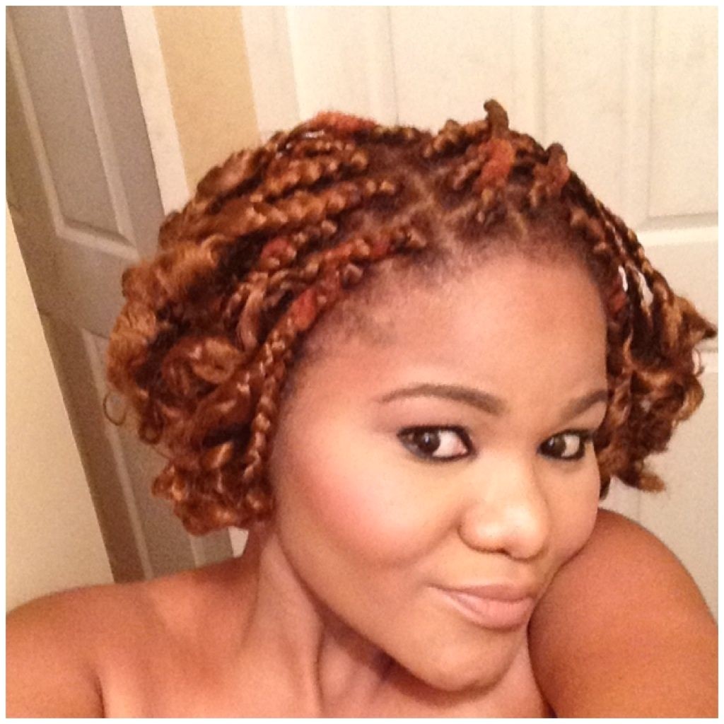 short curly box braids