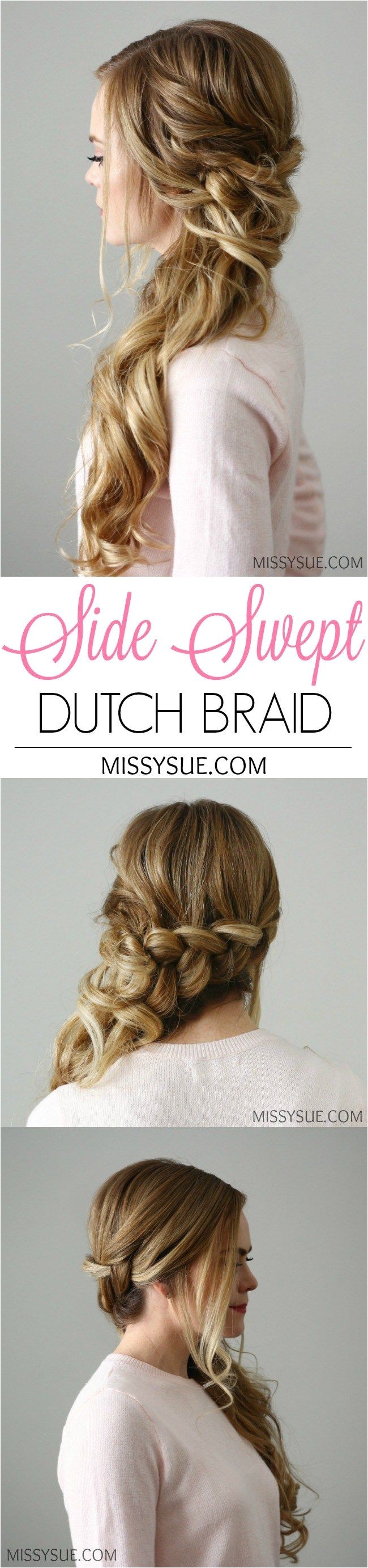 Side Swept Dutch Braid in 2018 Women s World Pinterest