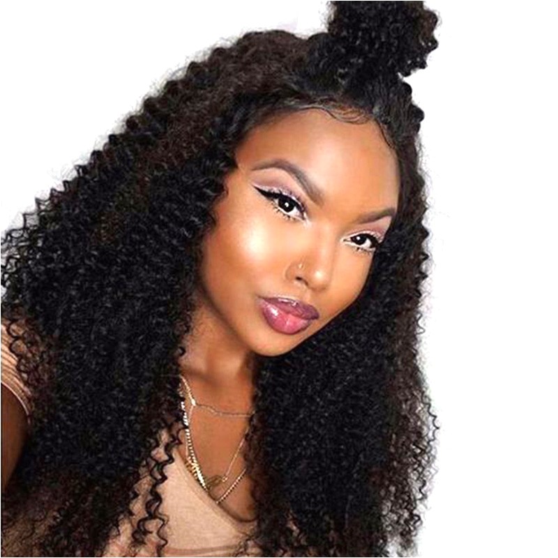 250 density full lace human hair wigs brazilian kinky curly lace front human hair wigs natural hairline