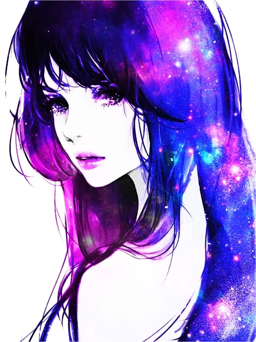 galaxy anime galaxia fanart eyes hair color