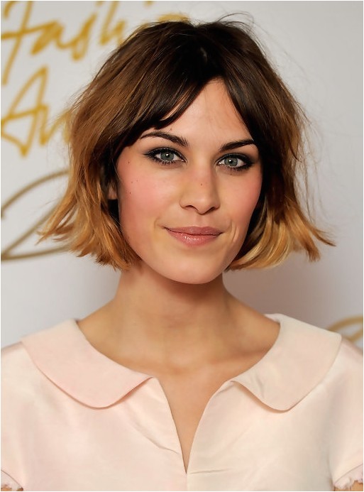 alexa chung choppy shaggy bob hairstyle