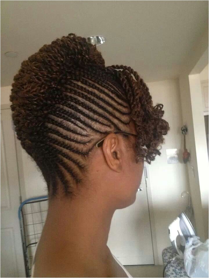 corn roll braids updo