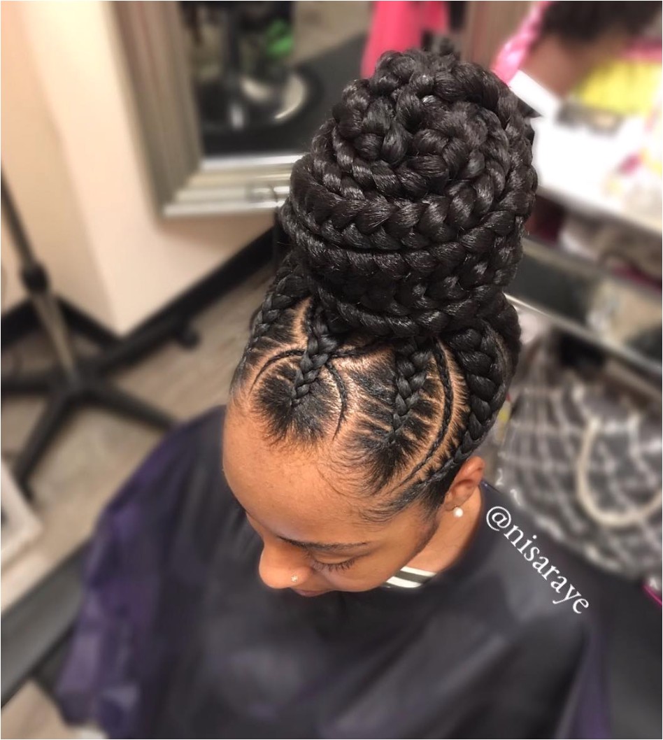 Flawless braided bun by nisaraye hairstyle