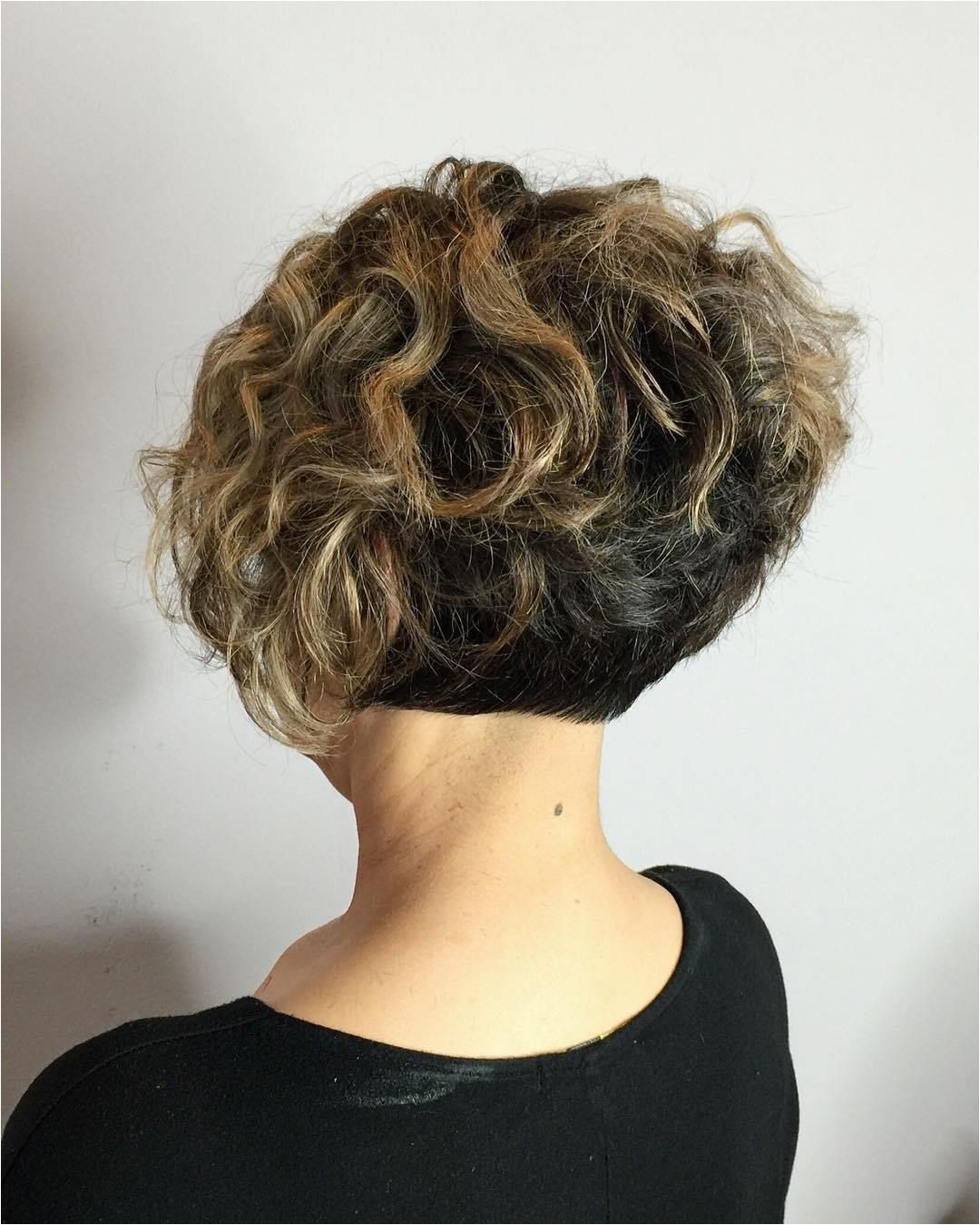 Two Tone Short Curly Bob