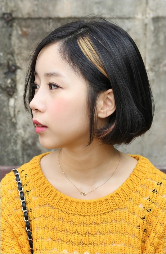 stylish asian cute a line bob hairstyle