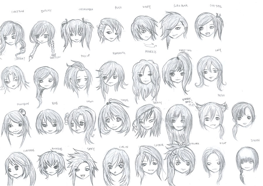 cute anime hairstyles sudah