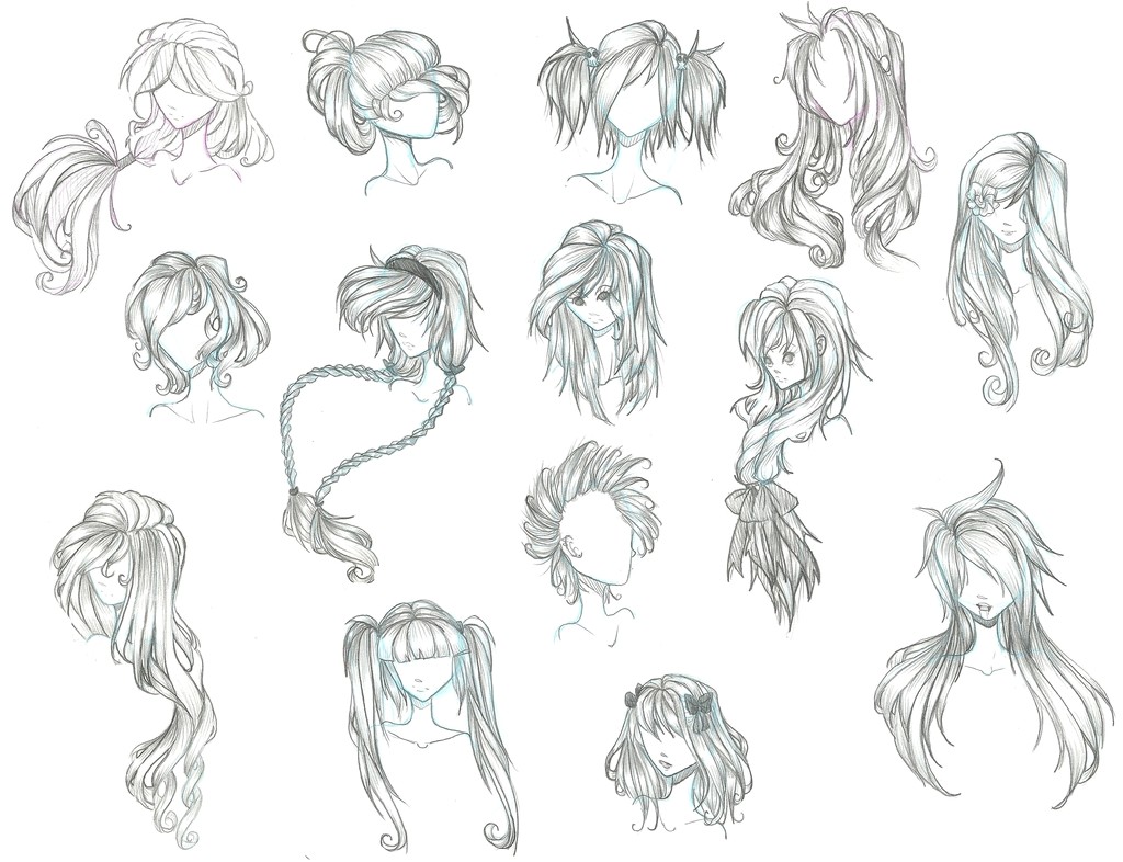 cute anime hairstyles for long hair