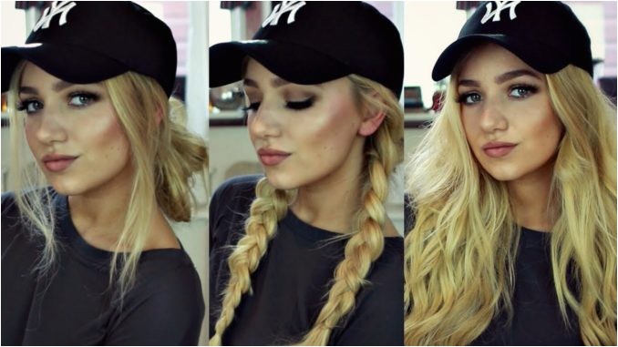 cute baseball hat hairstyles