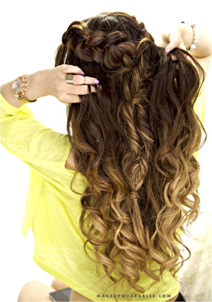 cute bo braid half up half down hairstyle school everyday