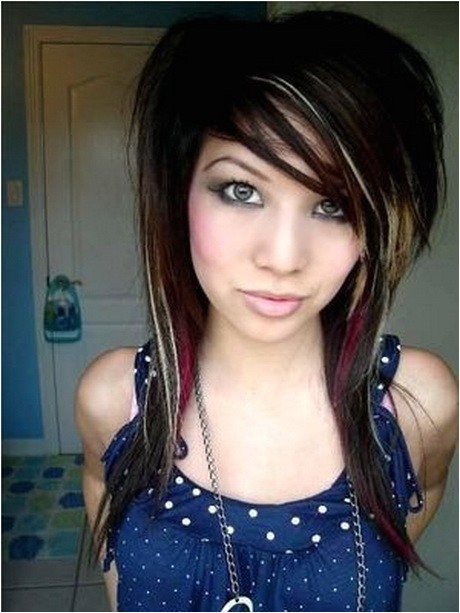 emo haircuts for girls with long hair