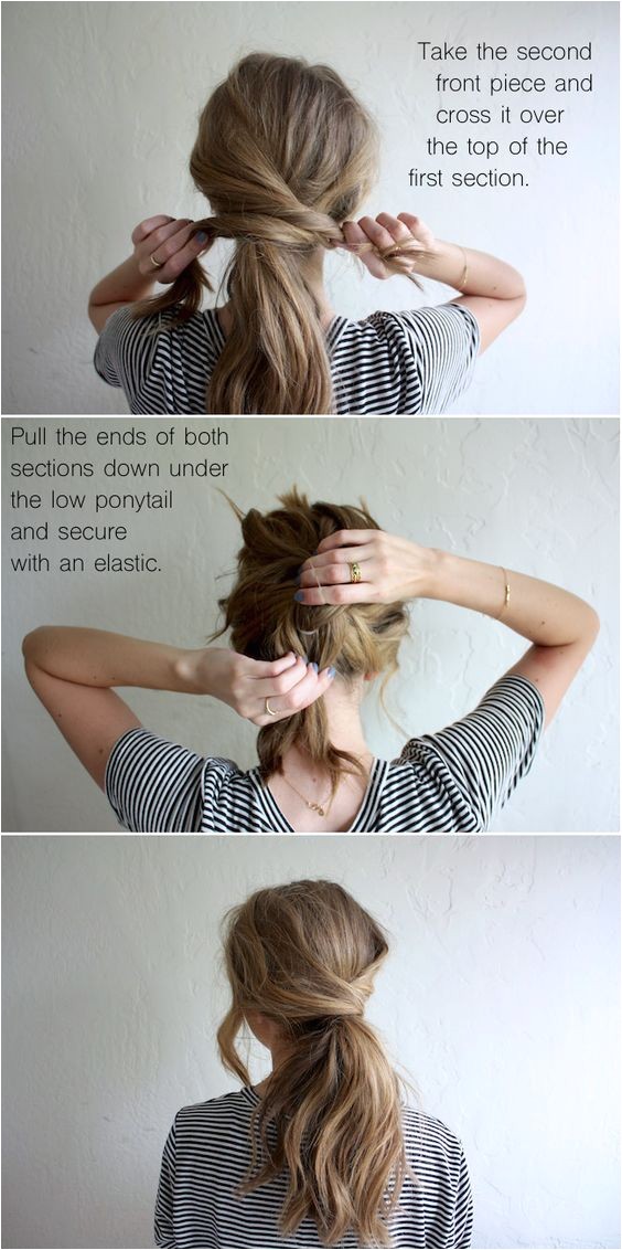 cute ponytails for long medium length hair