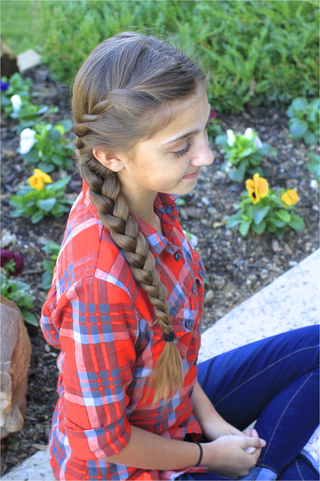 french twist into side braid