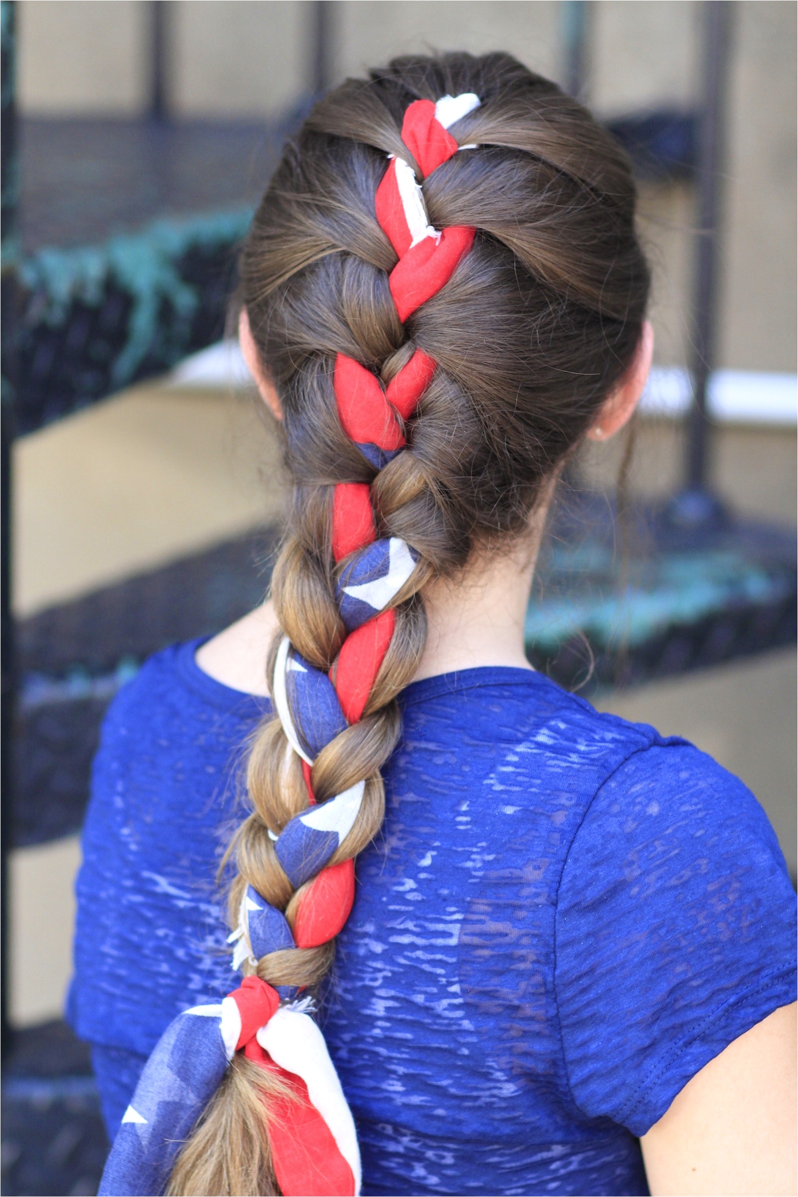 scarf braid 4th of july hairstyles