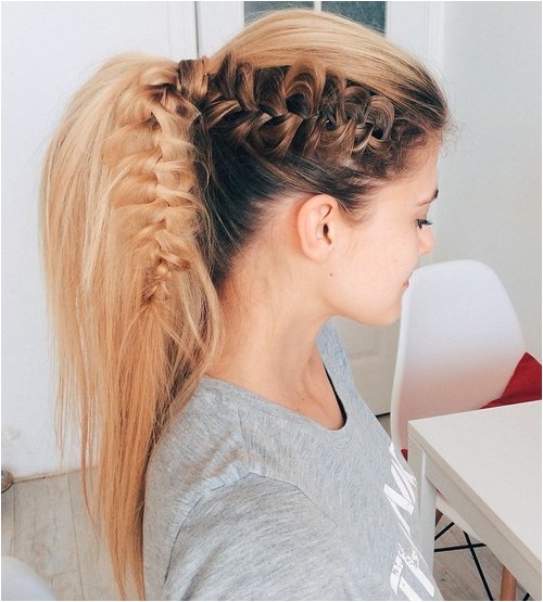 cute ponytails for long medium length hair