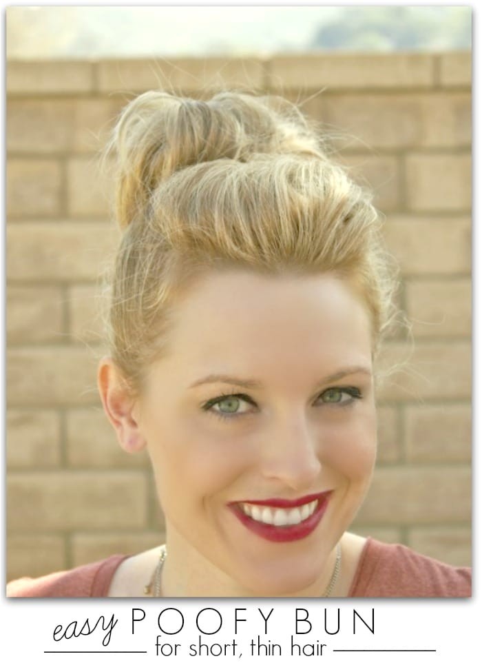 full top knot for short or thin hair