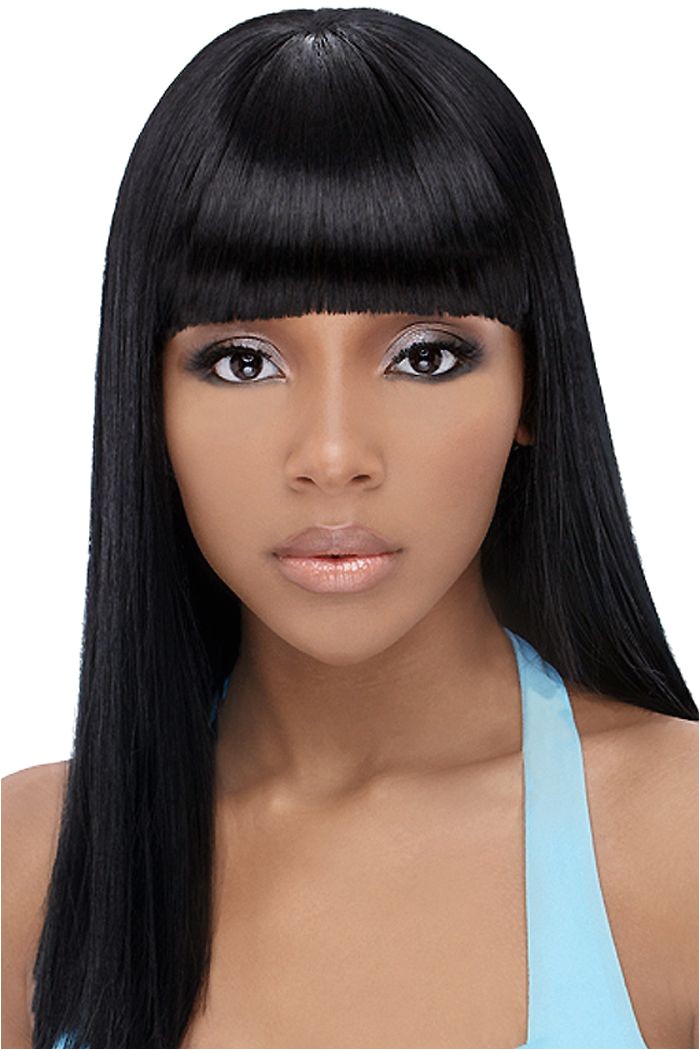 cute hairstyles for black women long hair bangs