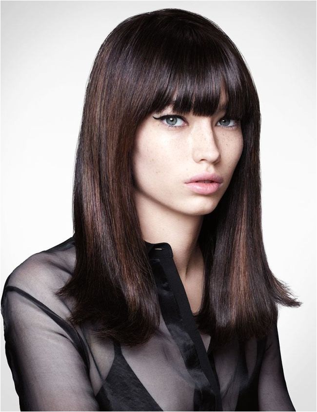 easy to do party hairstyles for long black hair with bangs