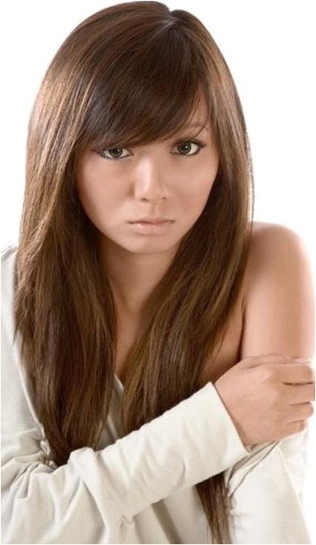 cute haircuts for long hair with side bangs