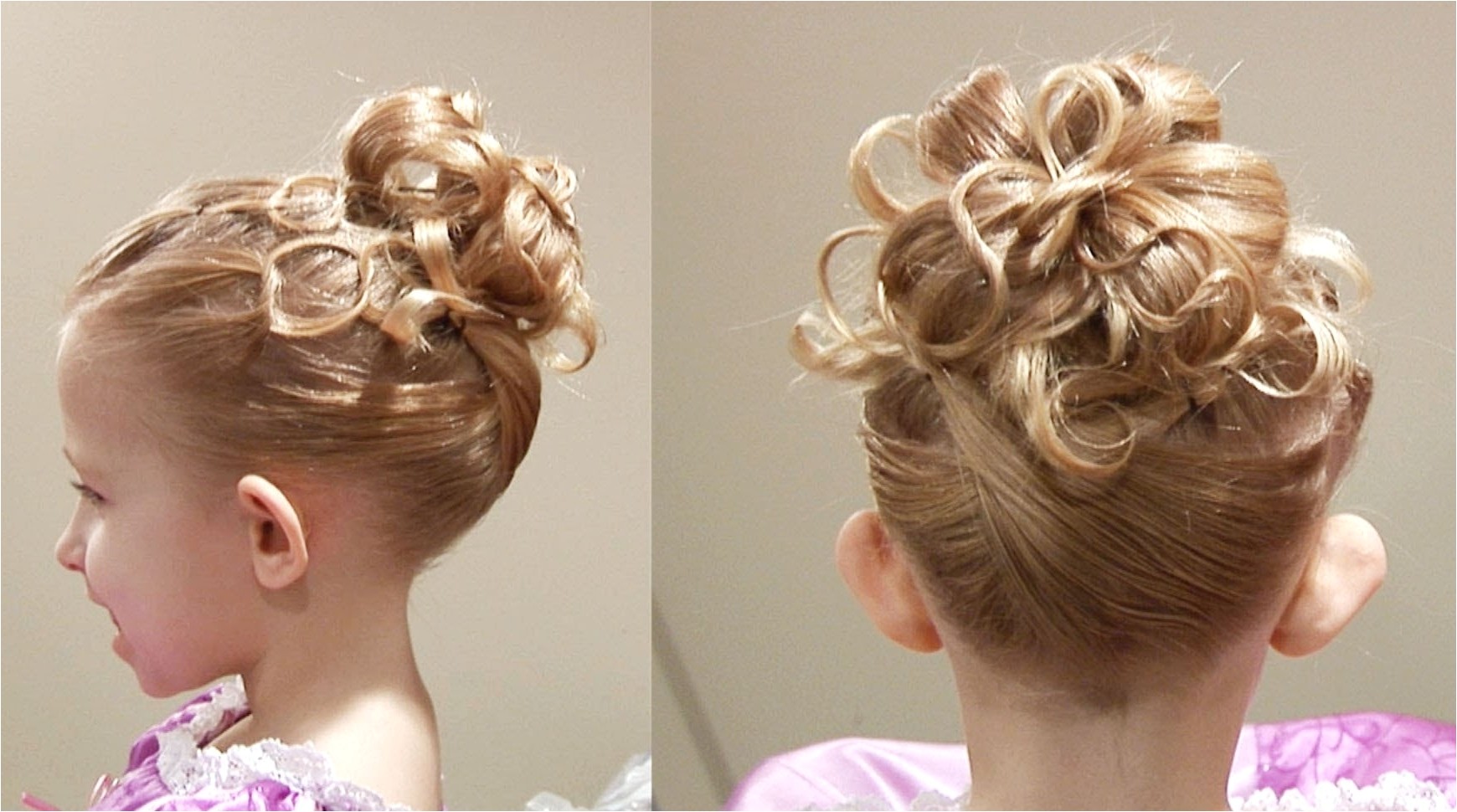 updo hairstyles for little girl with short hair