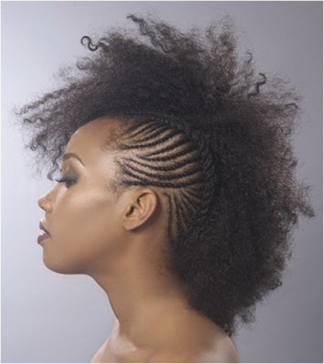 mohawk braided hairstyles for black women