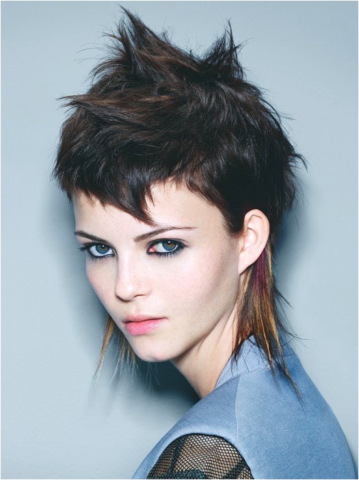 short choppy punk mullet haircut for girls I