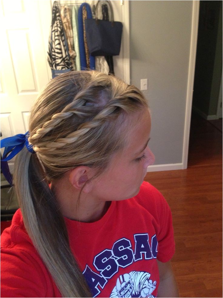 softball hairstyles bows