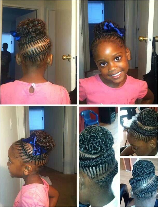 cute short kinky curly spiral hairstyles with cornrow for