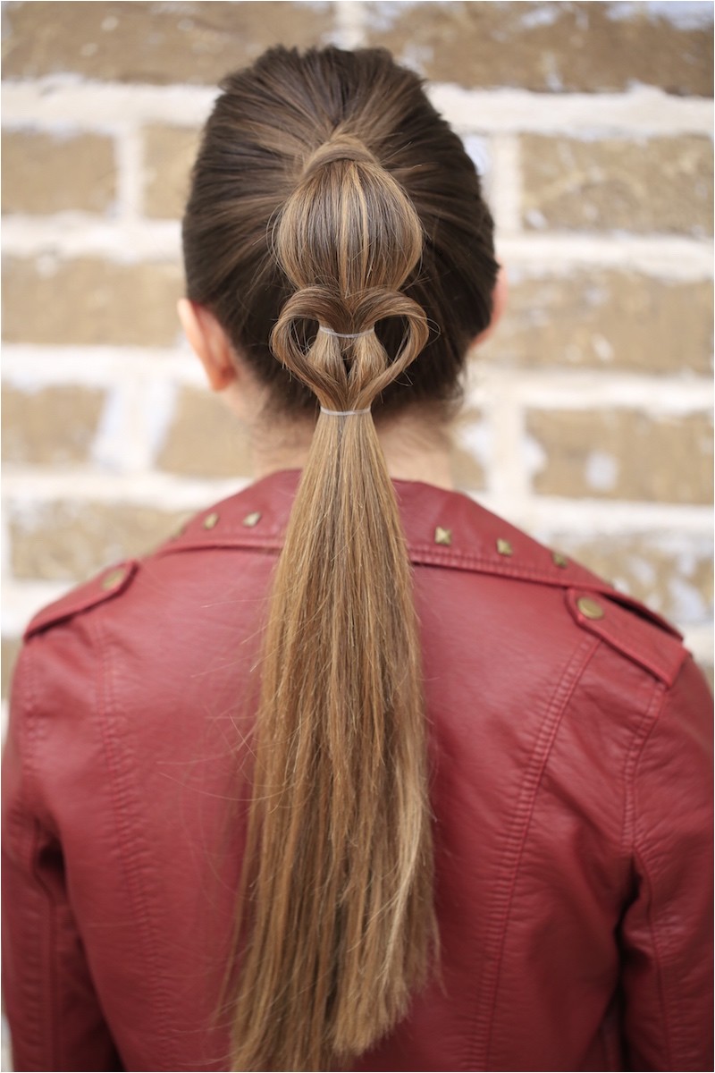 cute heart ponytail