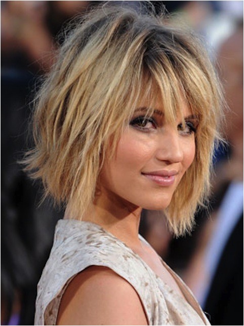 dianna agron short bob hairstyles with
